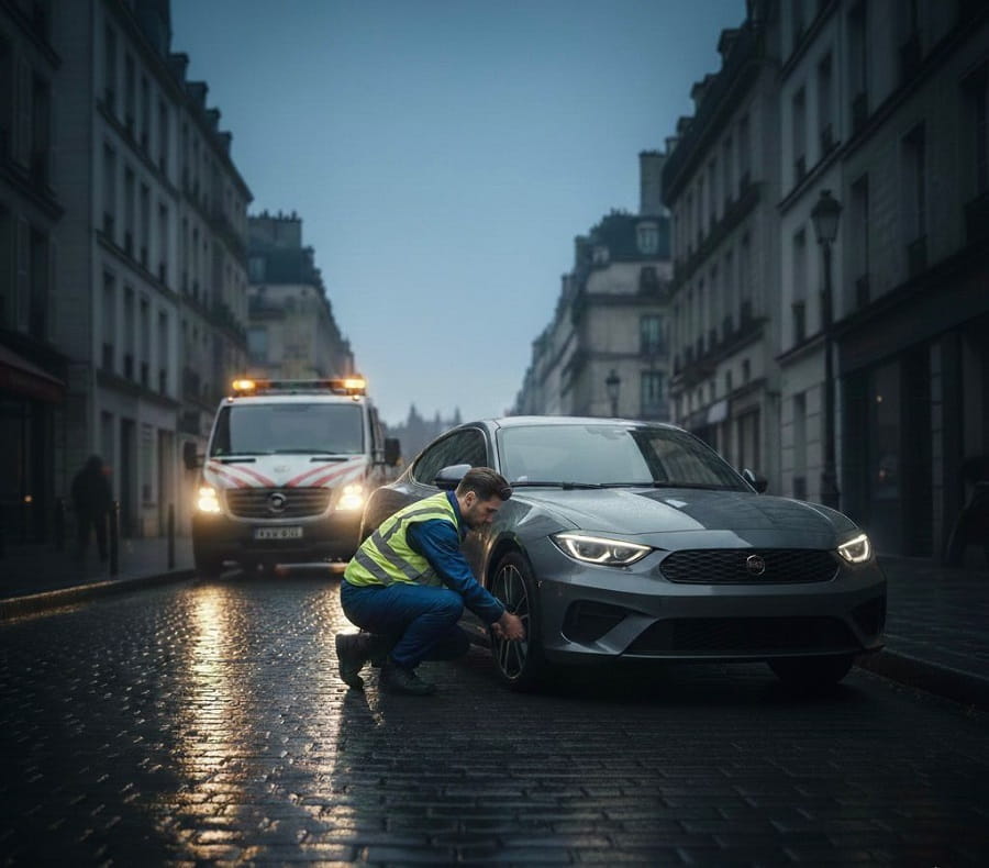 Changement de roue ou pose de mèche